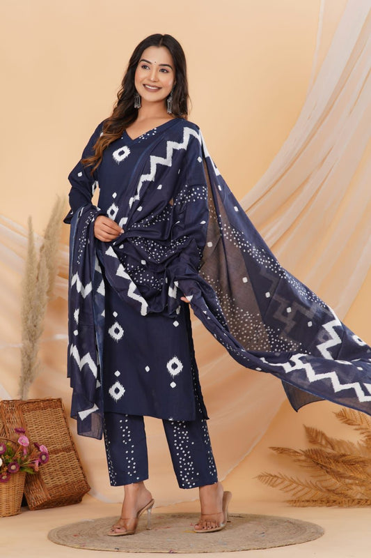 BLUE ANGHRAKHA SUIT